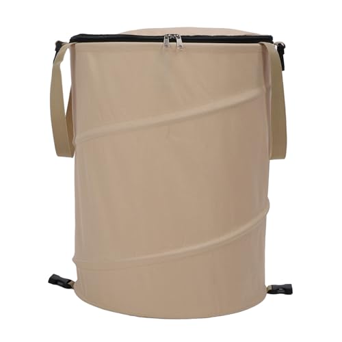 Bote de basura para acampar de tela Oxford de 24 galones con tapa y estructura plegable