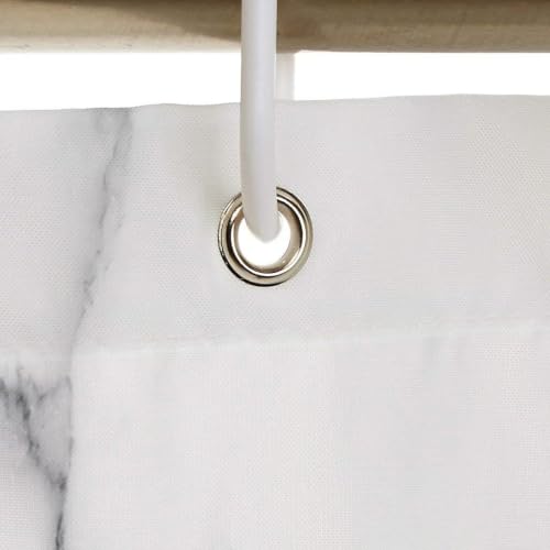 Rideau douche de qualité hôtel en polyester texturé avec 12 crochets inclus - 4