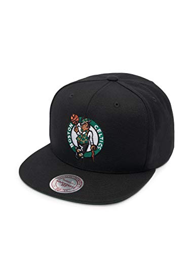 Mitchell & Ness NBA Boston Celtics Wool Solid - Gorra ajustable para hombre, color negro