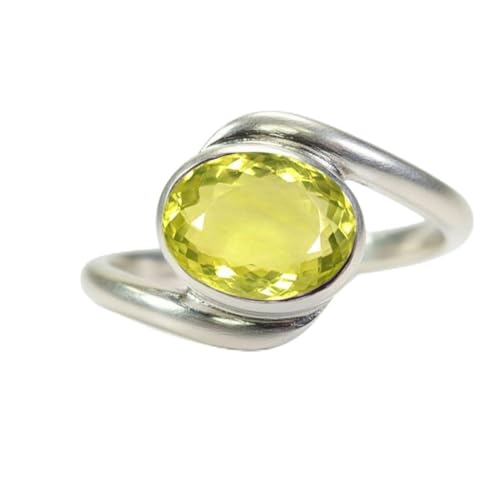 Image of 55Carat Choose Your Color Natural Gemstone Silver Statement Rings for Gift Corssover Style Size 5 to 12