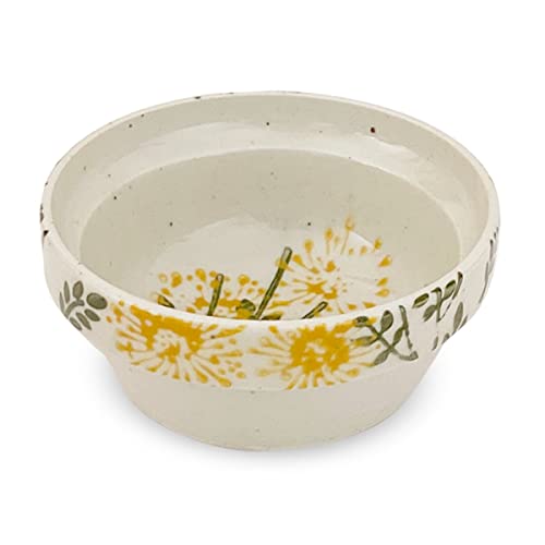 J-kitchens 波佐見焼 小鉢 小 勲山窯 カルスク ボウル S ココット型 直径 7.5×高さ 3.3cm 電子レンジ対応 食洗機対応 日本製 野花 イエロー