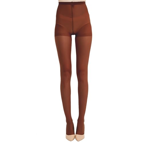 Image of oeat 20D High Density Nude Tights for Women, Sheer Control Top Pantyhose