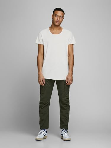 JACK & JONES Herren JJEBAS Tee SS U-Neck 2-Pack, White/REG, XXL – Ansicht 3