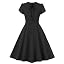 Dressever Women's 50s Vintage Sleeveless Cocktail Dress With Pockets - Sunflower Print, Boatneck