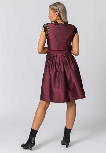Dirndl Sanja bordeaux taille 38 pour vos fêtes traditionnelles - 3