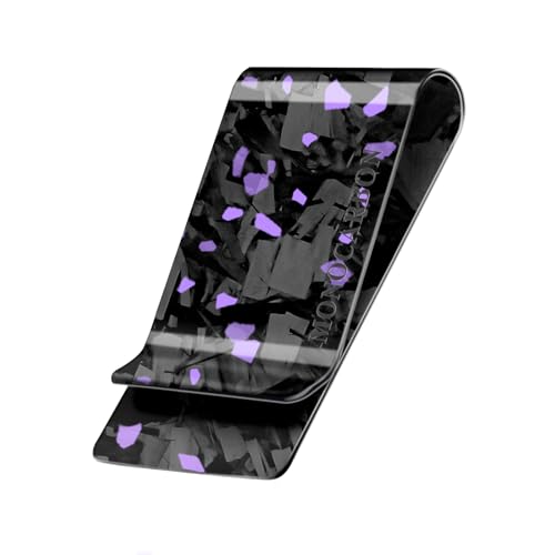 Image of MONOCARBON Genuine Carbon Fiber Money Clips Credit Card Holder with Constellation for Minimalist Money Clips Front Pocket