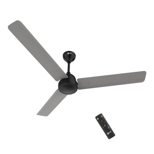 Image of Orient Electric 1200 mm Uno BLDC | BLDC energy saving ceiling fan with Remote |BEE 5-star rated | Saves up to 50% on electricity bills | 3-year warranty by Orient | Black & Grey