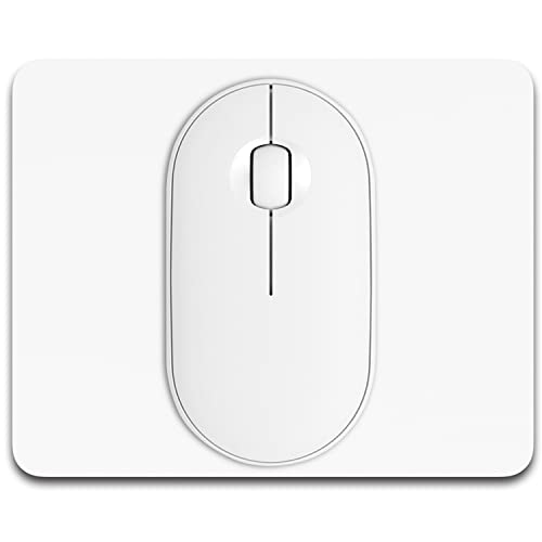 Dapesuom kleines Mauspad, 15,2 x 12,7 cm, mit Rutschfester Gummiunterseite, wasserdichtes Mini-Mauspad für Damen, Herren, kabellose Maus Laptops, Zuhause, Reisen, Elfenbeinweiß
