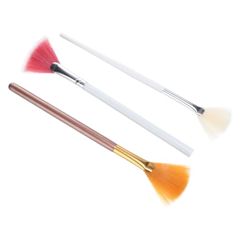Mikinona Cosmetic Brushes for Makeup 3pcs Set Foundation Brush Powder Brush for Daily Highlighting and Setting