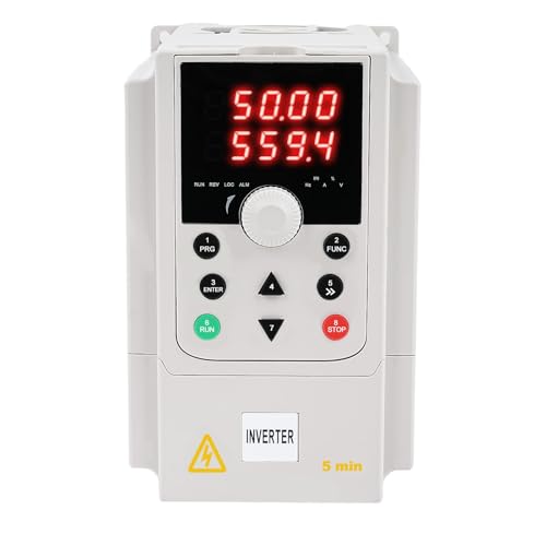 Jadeshay Inversor Solar fotovoltaico de 220 V y 1,5 kW, Entrada monofásica, Salida trifásica, Bomba de Agua, Ventilador, convertidor de frecuencia(2.2kw)