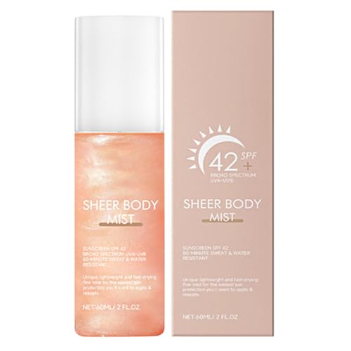 Spray protector solar, hidratante SPF, protección de la piel de larga duración, 60 ml, fácil de usar, portátil para rayos UVA/UVB, quemaduras solares