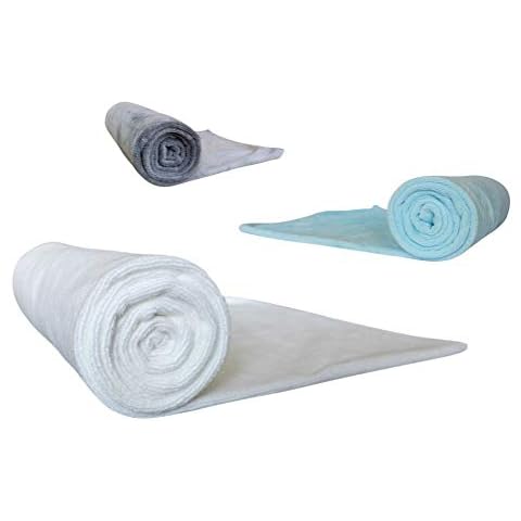 XL Premium Microfibre Hair Drying Towel/Turban/Wrap - 130x65cm (51x25in) - 400GSM : Super Soft, Extra Long, Anti-Frizz & Highly Absorbent : Straight, Curly, Fine & Wavy Hair (White) Cover
