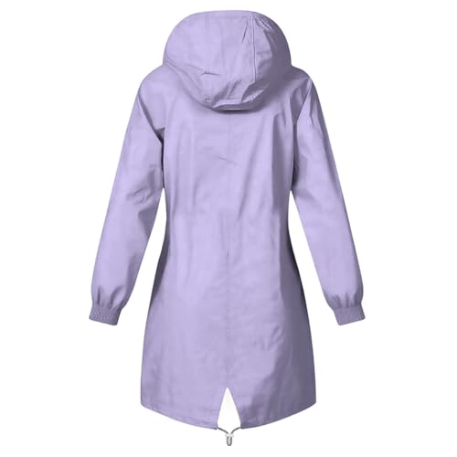 Women Rain Jacket Oversized Waterproof Raincoat Lightweight Lined Outdoor Hooded Sweatshirts Windbreaker Raincoat2