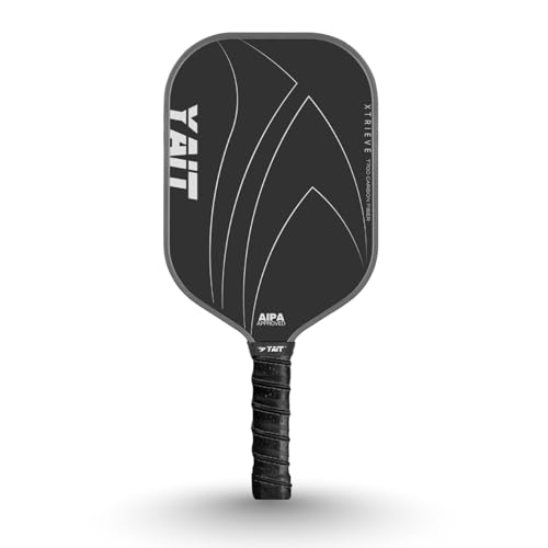 Image of Xtrieve USAPA Approved T700 Raw Carbon Fiber Pickleball Racket | 16mm Frosted Surface | Dense 8 mm PP Core | Textured Surface with Pro-Level Spin | AIPA Approved USAPA Pickleball Paddle - Grey