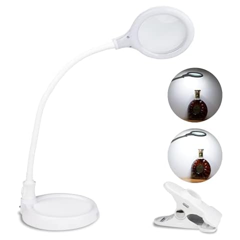 COSYWARM 5X Magnifying Lamp，Lighted Magnifying Glass with Light and Stand Hands Free, Desk Magnifying Light, LED Magnifier Work Lamp for Reading, Crafts, Sewing, Hobbies. Cover