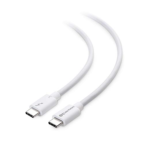 Cable Matters Certified 40 Gbps Thunderbolt 3 Cable (USB C Thunderbolt Cable) in White 2.6 Feet Supporting 100W Charging