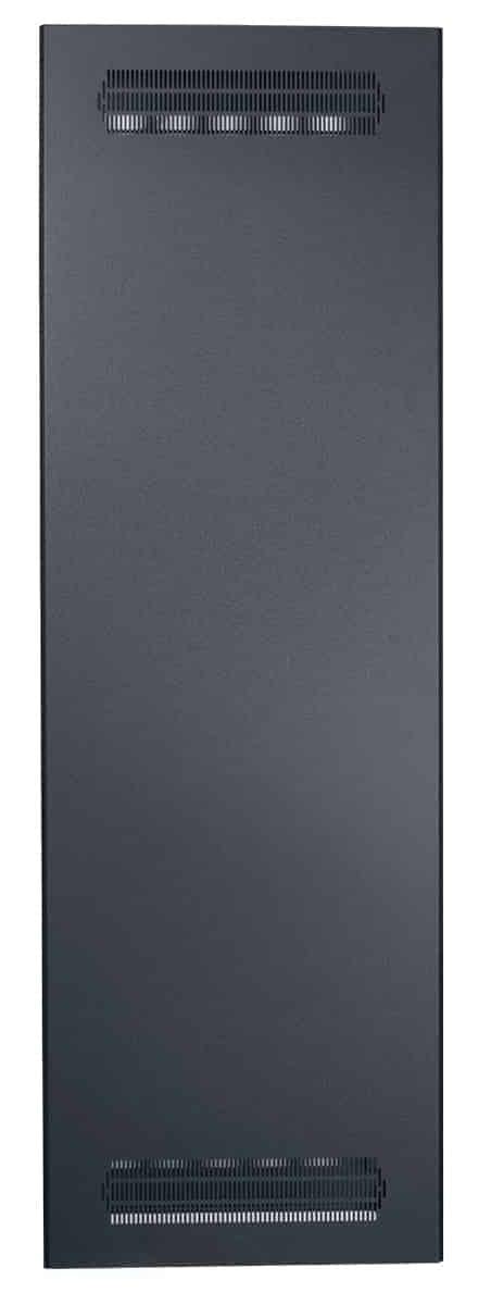 Lowell LFR-4427-LRD LFR Series 44U X 27 Inches D Fixed Rail AV Rack Without Rear Door, Black; Welded Sides with Vents; Open Front (Optional Door); Threaded Inserts (for Optional Leg Levelers)