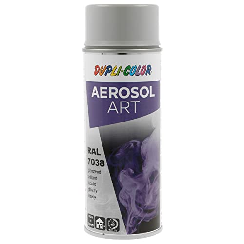 DUPLI-COLOR AEROSOL ART RAL 7038 achatgrau glänzend 400 ml, Spraylack für vielseitigen Einsatz, schnelltrocknend, hohe Deckkraft, für Innen- und Außenbereiche geeignet