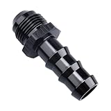 AC PERFORMANCE Adaptador de manguera de empuje macho 10 AN a 5/8 pulgadas, aluminio negro
