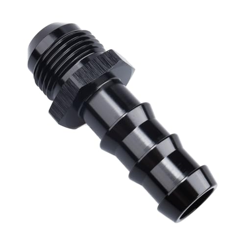 AC PERFORMANCE -10 AN Male to 5/8" Hose Barb Fitting Aluminum Black