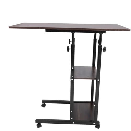 Ciieeo 1set Laptop Desk for Bed Multi-Functional Bedside Table Oak Finish for Reading Studying Gaming Compact Space-Saving Design for Home Dorm Use