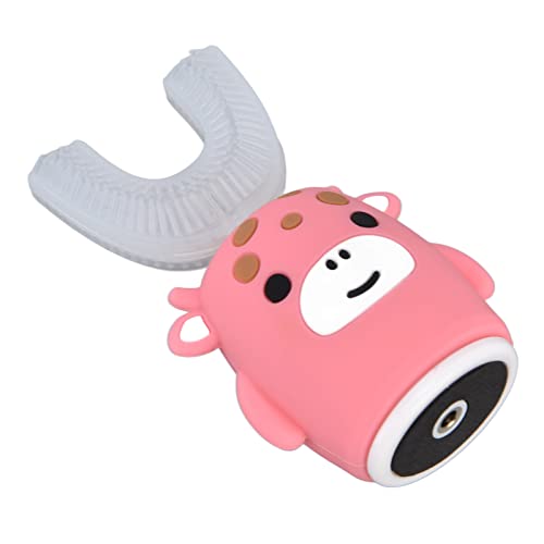 Uadme Kinder-Zahnbürsten U-förmige elektrische Zahnbürste, rosa Cartoon-360°-Zahnbürste für den ganzen Mund, große Größe – Bild 6