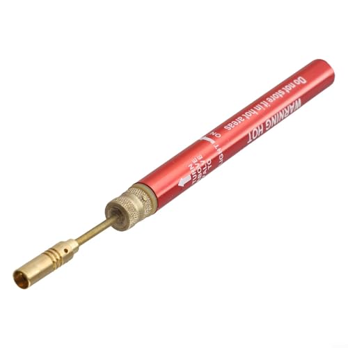 Floweringbeter Linterna de gas butano recargable con flujo de aire ajustable y control de llama para soldador y uso de soldadura en metales incluyendo cobre y plata (1 unidad)