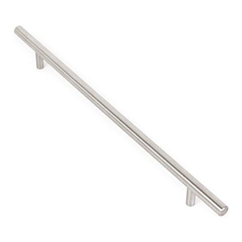 Ultra Grade URBN Modern European SOLID Bar Pull, 8-3/4 Inch Cabinet Handle, 3/8 Inch Diameter Solid Stainless Steel (Pack of 2, 12 Inch Length, 8-13/16 Inch Hole-to-Hole) Cover