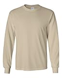 Gildan 100% Cotton Long-Sleeve T-shirt (G2400) Tee 2X Sand