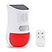 Produktbild DAYTEE Bewegungsmelder mit Alarm Solar Sicherheitsalarm Warnung Blinklicht/LED Strobe Warnlicht Mit 1 Infrarot-Fernbedienungen ,60-129DB, 5-8m Schaltabstand für Haus, Lager, Privatplatz ,Yard