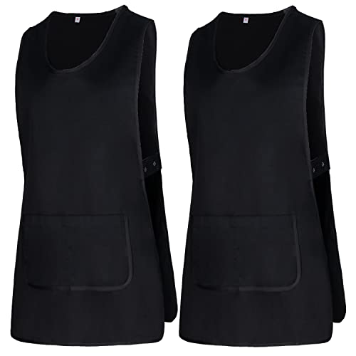 Misemiya - Colis 2 Unités - Nettoyage Tablier Travail Uniforme Nettoyage MÉDICAL Clinique VÉTÉRINAIRE SANITAIRE HOSPITALITÉ- Ref.868 - X-Large, Noir 21