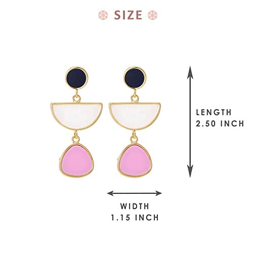 Bonaluna-Multi-Colorblock-Geometric-Frame-Statement-Earrings-with-Acrylic-Gem-Dangle-Drops-for-Women