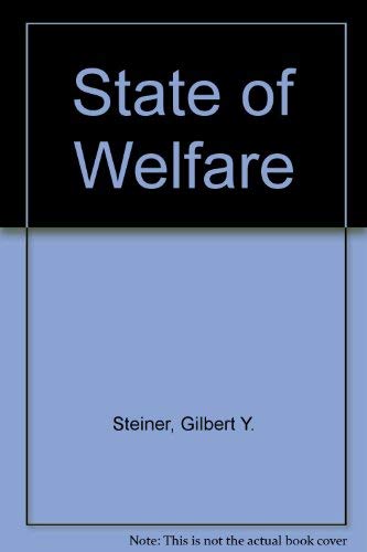 The State of Welfare 0815781229 Book Cover
