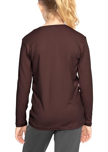 Image of Shirts for Girls Long Sleeve Crew Neck Top, Hoodie or 3 /4 Sleeve Soft Stretch Kids Lightweight Size 2-16