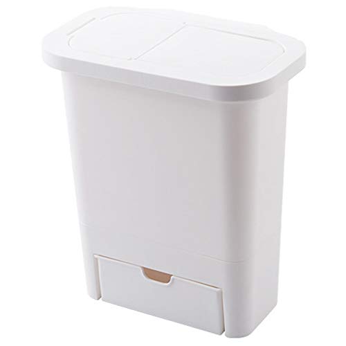 Dxoniislh Gabinete de Cocina Colgante de Puerta Contenedor de Basura con Tapa Cestas de Basura Montadas en la Pared Contenedor de Basura Contenedor de Basura Contenedor de Basura