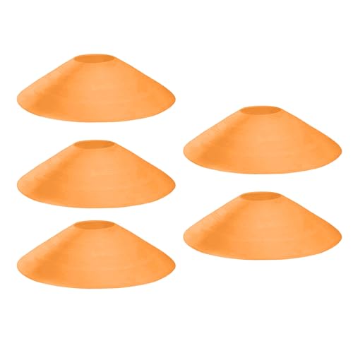 Hattba 5 Stück helle wiederverwendbare Sportmarker, Polyethylen-Textur, für Fußball, Basketball, Übung und Fitness, verdickte Sportmarkierungsscheiben