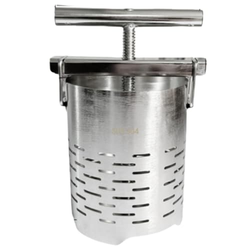 Kiwet 野菜ジューサー 304ステンレス鋼製ウォータースクイーザー 漢方薬蜂蜜フルーツスクイーザー ハニープレス マルチフィルターホール 取り外し可能な底板 業務用家庭用乾燥機 キッチン水切り用 ジュース分離 (業務用野菜絞り器 6L)