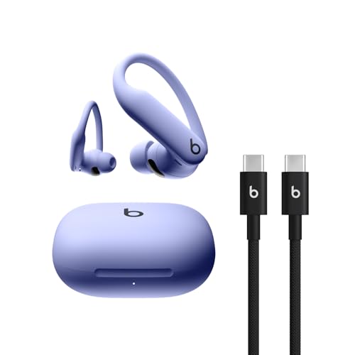 Beats Powerbeats Pro 2 Écouteurs Bluetooth sans Fil- Suppression du Bruit au USB-C Câble tissé (1,5m) - Ultraviolet