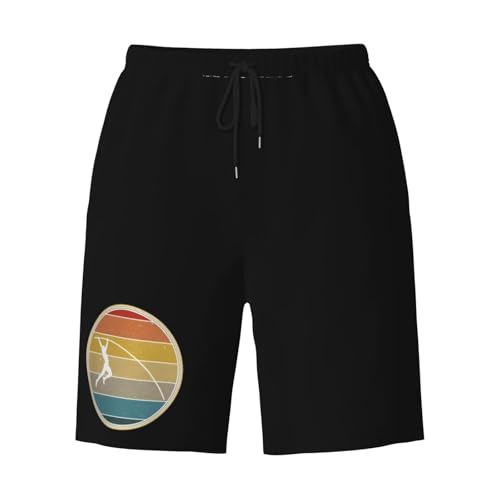 Retro Pole Vault Men's Quick-Dry Board Shorts 7" - Swim Trunks Summer Hawaii Beach3