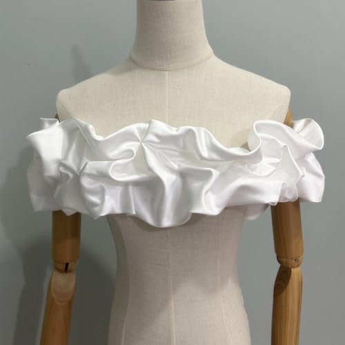 Wedding Shawl Shrug Off-shoulder Shawl Multifunctional Fashion Ruched Capes For Dressing Up Bride Outfits3