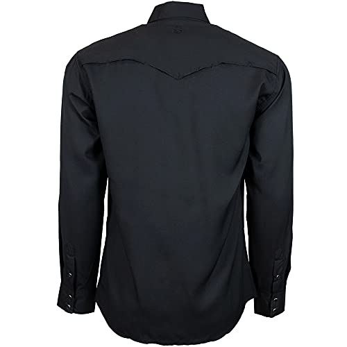 Black Long Sleeve Pearl Snap Shirt by Hooey2