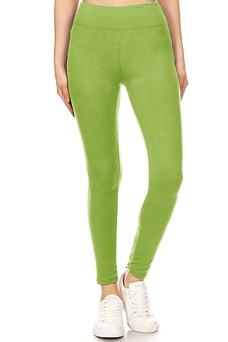 Image of Leggings Depot High Waisted Leggings for Women Buttery Smooth & Soft Women's Solid Yoga - Reg, Plus, 1X3X, 3X5X