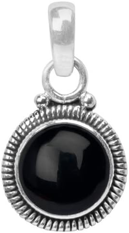 Avicrafts Gemstone 925 Sterling Silver Pendant Necklace For Women Girls- Natural Gemstone Solitaire Handmade Pendant - Image 2