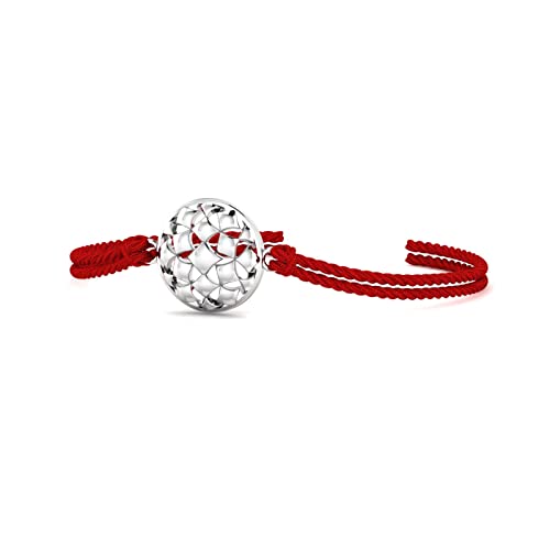 Image of KuberBox Men's Silver Rakhi, Sayukta Mesh, Bracelet for Raksha Bandhan For Brother