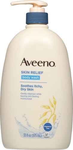 Image of Aveeno Skin Relief Fragrance Free Body Wash Triple Oat Formula Gentle Daily Cleanser for Itchy Dry Sensitive Skin Soap & Paraben Free, Soothes Skin Dermatologist Recommended Brand 33 fl oz (Pack of 3)