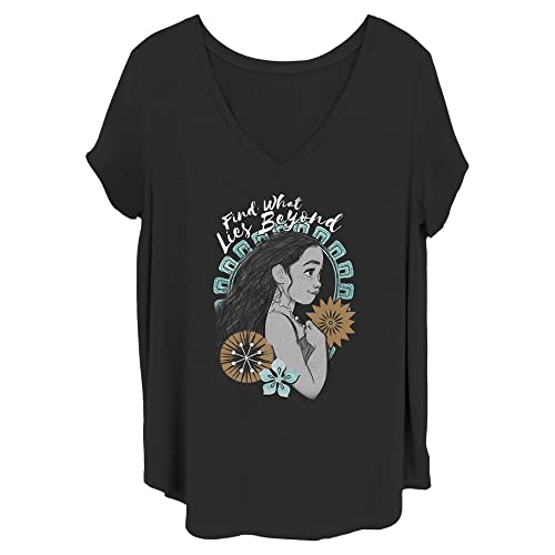 T-shirt Disney Moana noir pour vos sorties d'été décontractées en grande taille
