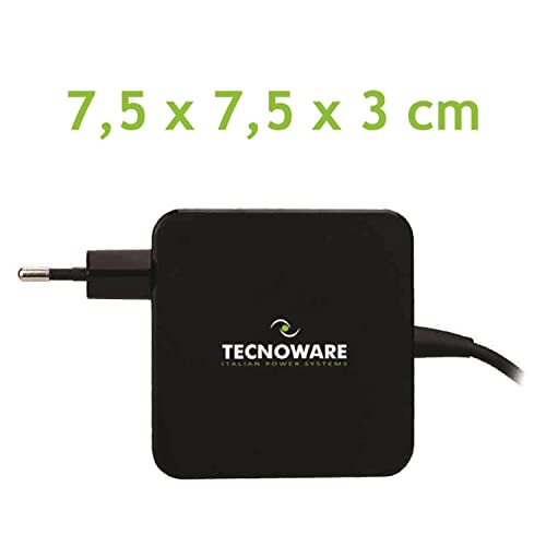 Tecnoware Alimentatore Universale USB Type-C da 65 W Compatibile con Notebook Dotati di Porta USB C Cavo 210 cm & Amazon Basics Supporto per monitor regolabile