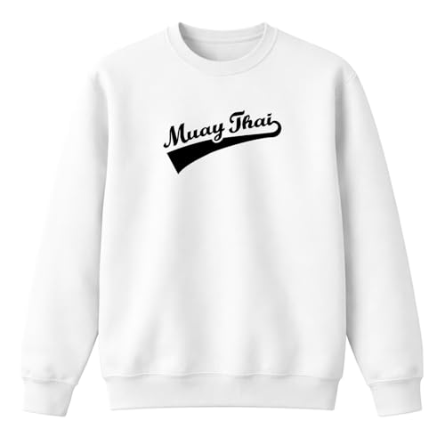 Sweat-shirt Muay Thai MMA blanc taille S art martial kickboxing