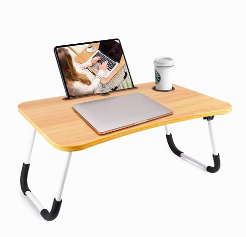 Mesa de Ordenador portátil para Cama y sofá, Soporte para Ordenador portátil, Soporte Vaso Mesa P