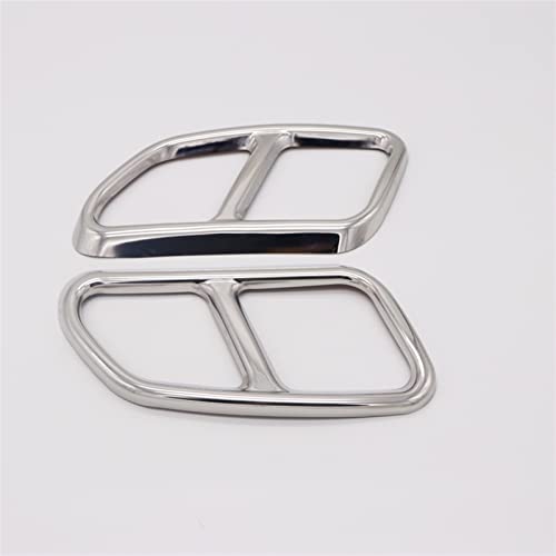 Silenciador de escape trasero para Volvo XC60 2015-2020, cubierta decorativa de acero, 2 uds